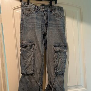 Zara Blue Flare & Wide Leg Jeans